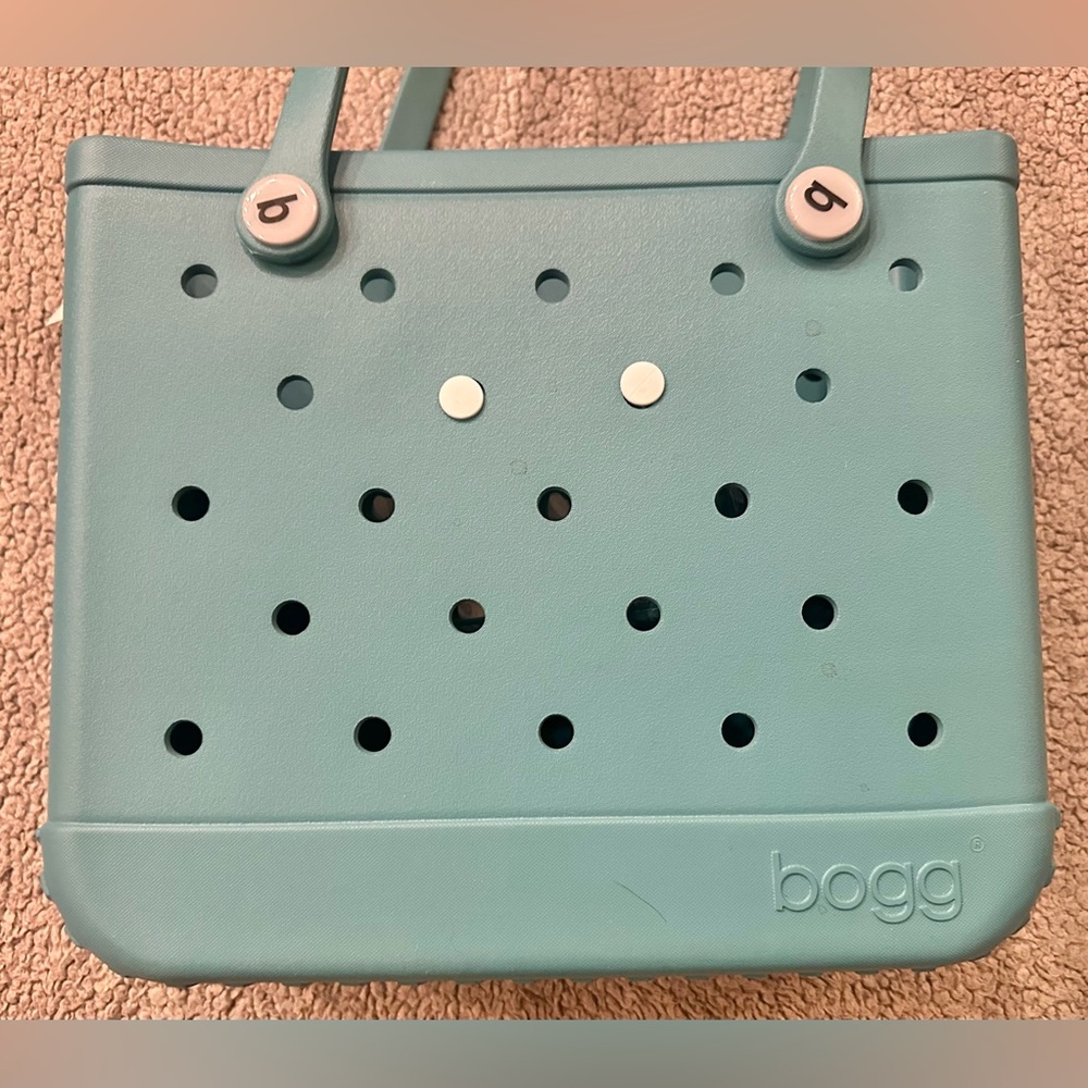 Baby Bogg Bag Turquoise Blue NWT Beach Tote Purse w/Zippered Interior Pouch - Picture 2 of 6